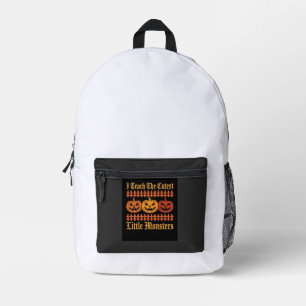 Halloween-Süßigkeiten oder Saures kleine Monster K Bedruckter Rucksack