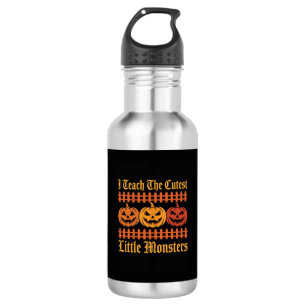 Halloween-Süßigkeiten oder Saures kleine Monster K Edelstahlflasche