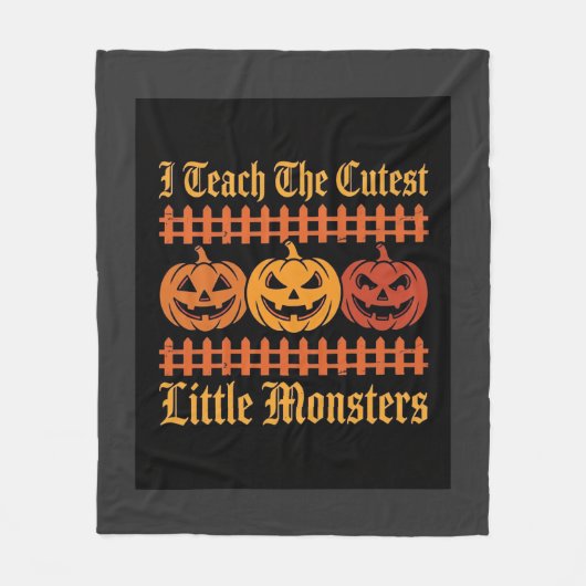 Halloween-Süßigkeiten oder Saures kleine Monster K Fleecedecke (Vorderseite)