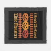 Halloween-Süßigkeiten oder Saures kleine Monster K Fleecedecke (Vorderseite (Horizontal))