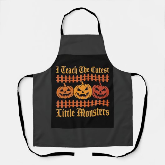 Halloween-Süßigkeiten oder Saures kleine Monster K Schürze (Vorderseite)
