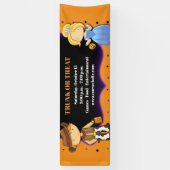 Halloween-Süßigkeiten oder Saures Kofferraum oder Banner (Vertikal)