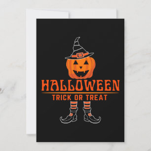 Halloween-Süßigkeiten oder Saures Kürbis Einladung