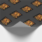 Halloween-Süßigkeiten oder Saures Kürbis-Friedhofs Geschenkpapier (Ecke)