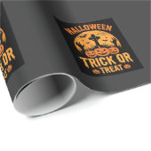 Halloween-Süßigkeiten oder Saures Kürbis-Friedhofs Geschenkpapier (Rolleneckpunkt)