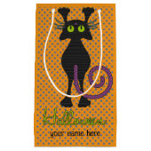 HALLOWEEN Süßigkeiten oder Saures mit einer schwar Kleine Geschenktüte (Vorderseite)
