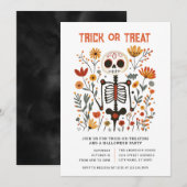 Halloween-Süßigkeiten-oder-Saures-Party-Einladung Einladung (Vorne/Hinten)