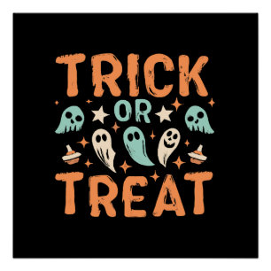 Halloween-Süßigkeiten oder Saures Poster