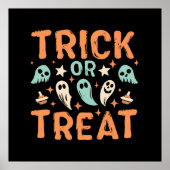 Halloween-Süßigkeiten oder Saures Poster (Vorne)