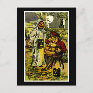 Halloween-Süßigkeiten oder Saures Postkarte