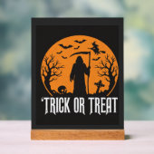 Halloween-Süßigkeiten oder Saures Sensenmann-Desig Acrylschild (Neutral)