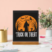 Halloween-Süßigkeiten oder Saures Sensenmann-Desig Acrylschild (Hochzeit)