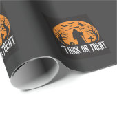 Halloween-Süßigkeiten oder Saures Sensenmann-Desig Geschenkpapier (Rolleneckpunkt)