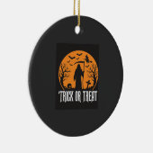 Halloween-Süßigkeiten oder Saures Sensenmann-Desig Keramik Ornament (Rechts)