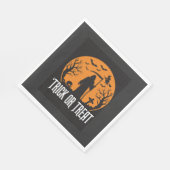 Halloween-Süßigkeiten oder Saures Sensenmann-Desig Serviette (Ecke)