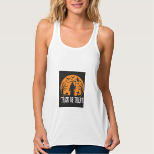 Halloween-Süßigkeiten oder Saures Sensenmann-Desig Tank Top