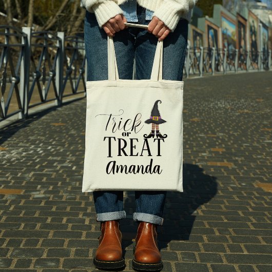 Halloween-Süßigkeiten-oder-Saures Süße Hexenschuhe Tragetasche