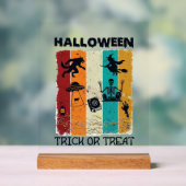 Halloween Süßigkeiten oder Saures Werwolf Hexe Ske Acrylschild (Neutral)