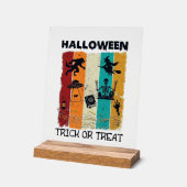 Halloween Süßigkeiten oder Saures Werwolf Hexe Ske Acrylschild (Winkel)