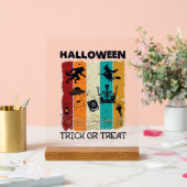Halloween Süßigkeiten oder Saures Werwolf Hexe Ske Acrylschild (Hochzeit)