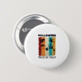 Halloween-Süßigkeiten-oder-Saures Werwolf Hexe Ske Button (Vorne & Hinten)