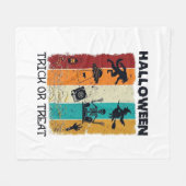 Halloween-Süßigkeiten-oder-Saures Werwolf Hexe Ske Fleecedecke (Vorderseite (Horizontal))