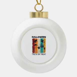 Halloween-Süßigkeiten-oder-Saures Werwolf Hexe Ske Keramik Kugel-Ornament