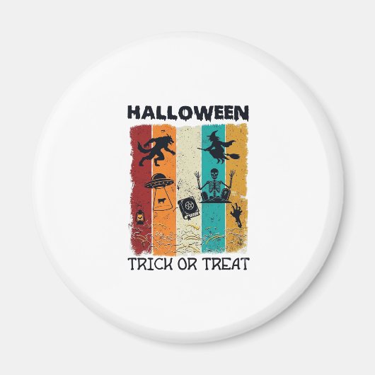 Halloween-Süßigkeiten-oder-Saures Werwolf Hexe Ske Magnet (Vorne)