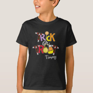 Halloween-Süßigkeiten oder Streich einfaches Whims T-Shirt