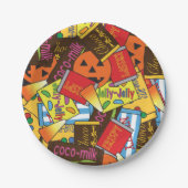 Halloween-Süßigkeiten Pappteller (Vorderseite)