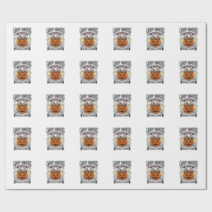Halloween-Süßigkeiten Sammler Vintage Gravur Kürbi Geschenkpapier