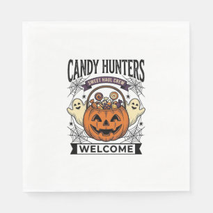 Halloween-Süßigkeiten Sammler Vintage Gravur Kürbi Serviette