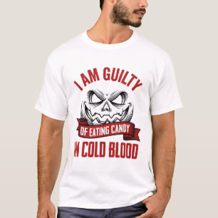 Halloween-Süßigkeiten Schuld Vintage-Kürbis-Design T-Shirt