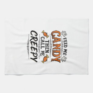 Halloween-Süßigkeiten-Shirt Lustiger Gruseliger Sp Geschirrtuch