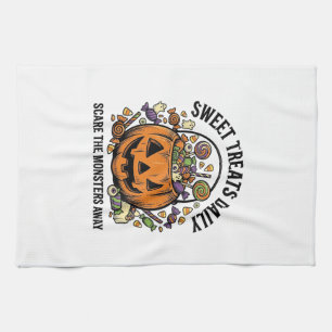 Halloween-Süßigkeiten-Shirt Süßes Monster-Behandlu Geschirrtuch