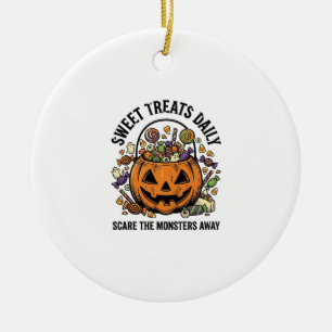 Halloween-Süßigkeiten-Shirt Süßes Monster-Behandlu Keramik Ornament