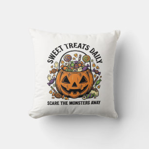 Halloween-Süßigkeiten-Shirt Süßes Monster-Behandlu Kissen