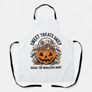 Halloween-Süßigkeiten-Shirt Süßes Monster-Behandlu Schürze