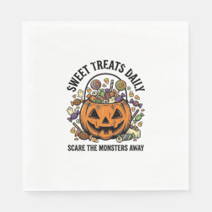 Halloween-Süßigkeiten-Shirt Süßes Monster-Behandlu Serviette