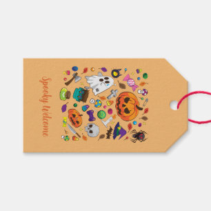 Halloween-Süßigkeiten und Partygeschenke Geschenkanhänger