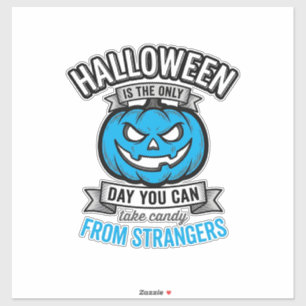 Halloween-Süßigkeiten von Fremden Vintage-Kürbis-D Aufkleber