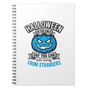 Halloween-Süßigkeiten von Fremden Vintage-Kürbis-D Notizblock