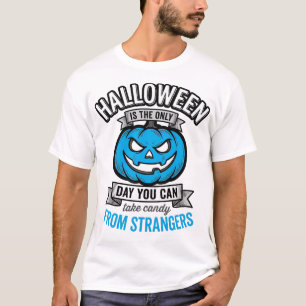 Halloween-Süßigkeiten von Fremden Vintage-Kürbis-D T-Shirt