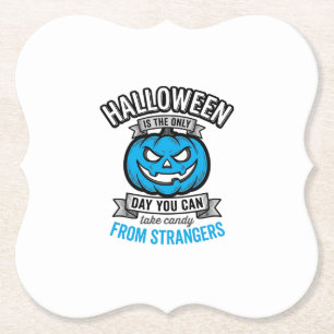 Halloween-Süßigkeiten von Fremden Vintage-Kürbis-D Untersetzer