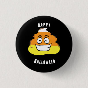 Halloween-Süßigkeits-Mais kacken Emoji Button