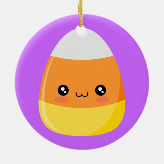 Halloween-Süßigkeits-Mais Keramikornament (Hinten)