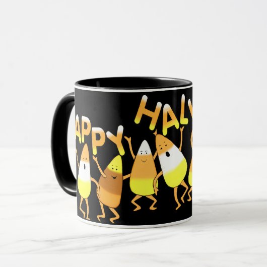 Halloween-Süßigkeits-Mais-Tasse Tasse (Vorderseite Links)