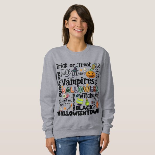 Halloween Sweatshirt 01 para Catrachas (Vorne ganz)
