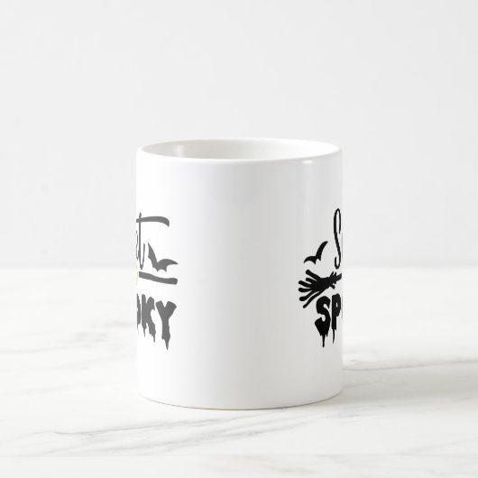 Halloween Sweet and Spooky Typografic Text Kaffeetasse (Mittel)