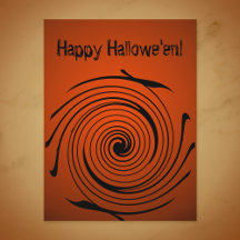 Halloween Swirl Postkarte